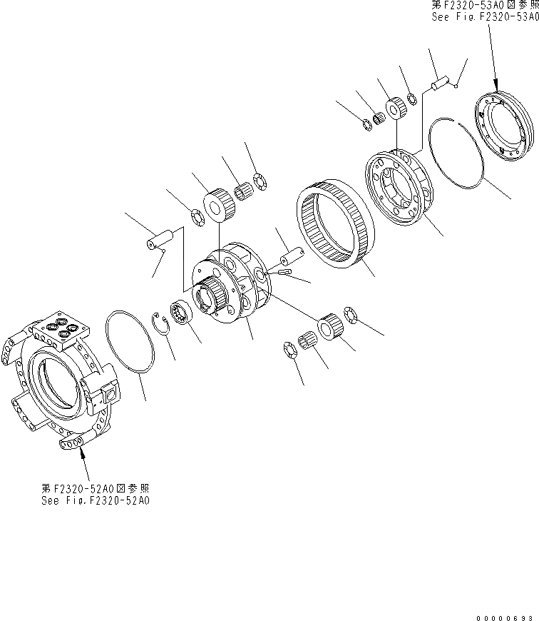 Схема запчастей Komatsu D85PX-15 - ТРАНСМИССИЯ (НЕСУЩИЙ ЭЛЕМЕНТ) (/) СИЛОВАЯ ПЕРЕДАЧА И КОНЕЧНАЯ ПЕРЕДАЧА