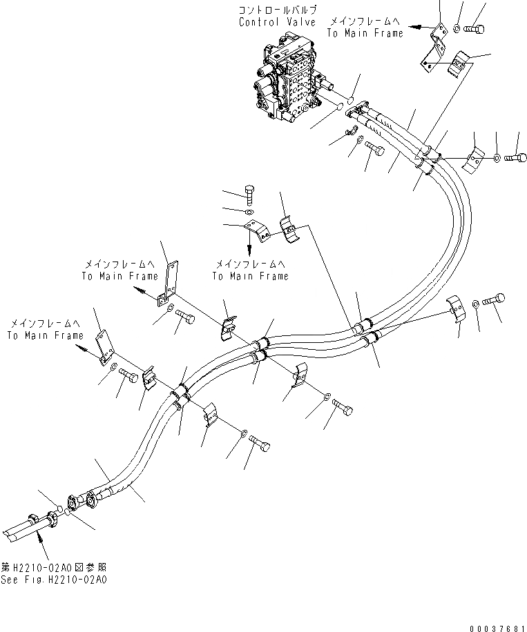 Схема запчастей Komatsu D85PX-15 - ПОДЪЕМ. ОТВАЛА ЛИНИЯ (/)(№-) ГИДРАВЛИКА