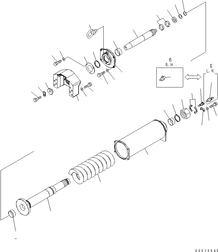 Схема запчастей Komatsu D85PX-15 - ПРУЖИНА (СПЕЦИФ-Я С ЗАЩИТОЙ ОТ СОЛИ)(№7-) ХОДОВАЯ