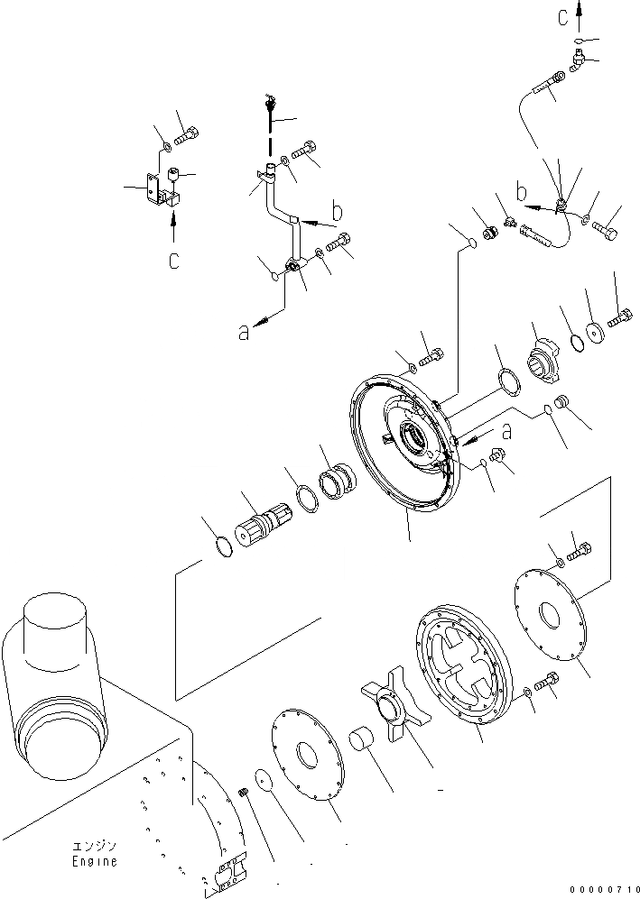 Схема запчастей Komatsu D85PX-15 - ДЕМПФЕР КОМПОНЕНТЫ ДВИГАТЕЛЯ