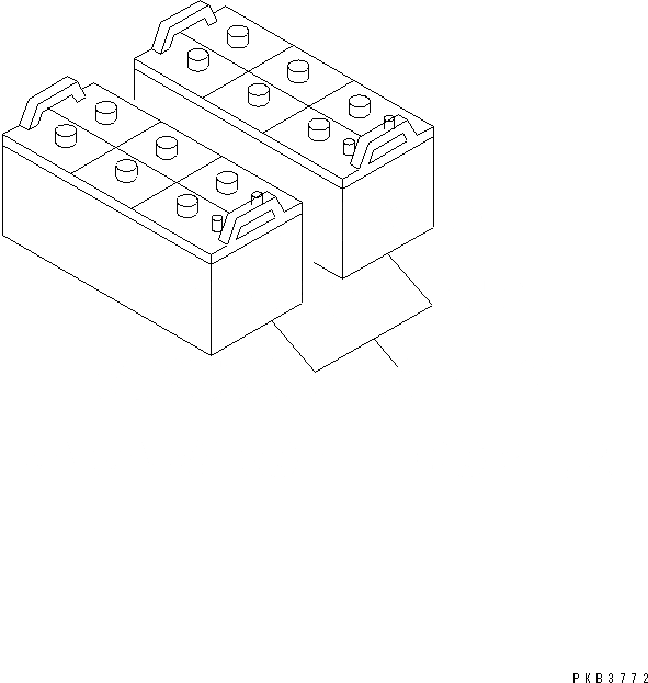 Схема запчастей Komatsu D85PX-15 - АККУМУЛЯТОР (NS СУХ.) ЭЛЕКТРИКА