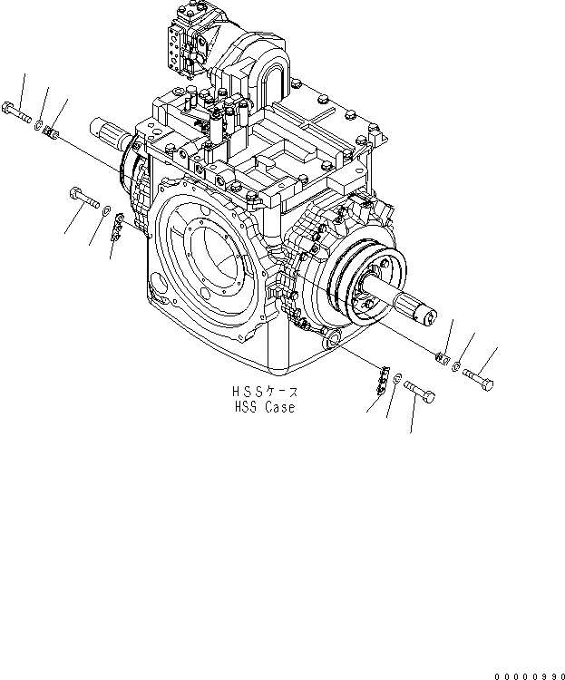 Схема запчастей Komatsu D85PX-15 - СИЛОВАЯ ЛИНИЯ (ЭЛЕМЕНТЫ ОБОГРЕВАТЕЛЯ) СИЛОВАЯ ПЕРЕДАЧА И КОНЕЧНАЯ ПЕРЕДАЧА