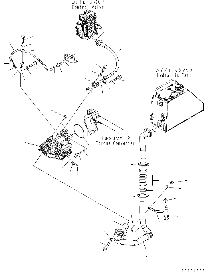 Схема запчастей Komatsu D85PX-15 - СИЛОВАЯ ЛИНИЯ МАСЛОПРОВОДЯЩАЯ ЛИНИЯ (H.S.S.МОТОР ЛИНИЯ) СИЛОВАЯ ПЕРЕДАЧА И КОНЕЧНАЯ ПЕРЕДАЧА