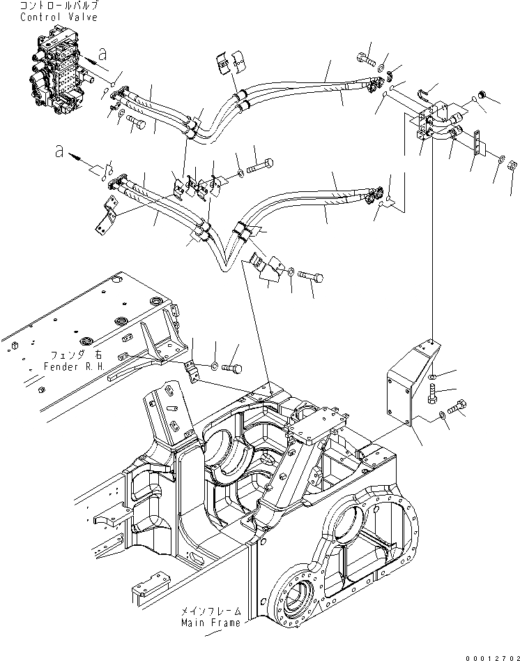 Схема запчастей Komatsu D85PX-15 - СКРЕППЕР ЛИНИЯ ГИДРАВЛИКА