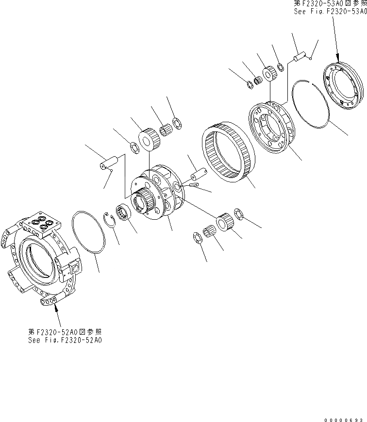 Схема запчастей Komatsu D85PX-15E0 - ТРАНСМИССИЯ (НЕСУЩИЙ ЭЛЕМЕНТ) (/)(№-) СИЛОВАЯ ПЕРЕДАЧА И КОНЕЧНАЯ ПЕРЕДАЧА