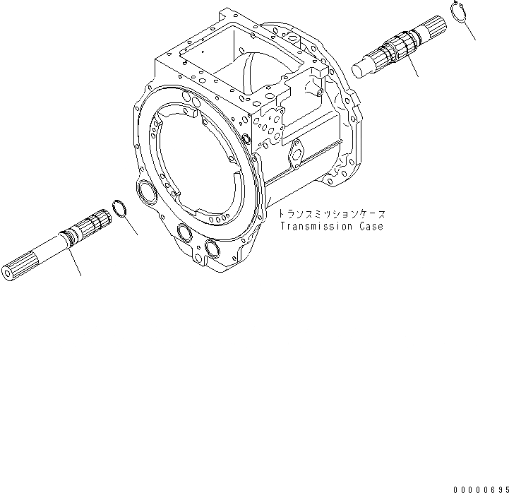 Схема запчастей Komatsu D85PX-15E0 - ТРАНСМИССИЯ (ВХОД И ВЫХОД)(№-) СИЛОВАЯ ПЕРЕДАЧА И КОНЕЧНАЯ ПЕРЕДАЧА