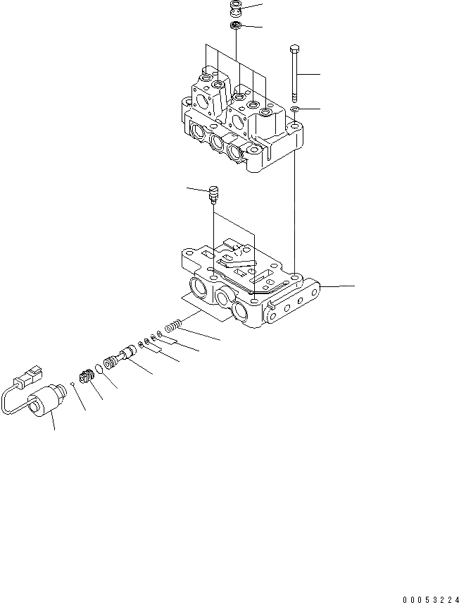 Схема запчастей Komatsu D85PX-15E0 - КЛАПАН ТРАНСМИССИИ (НИЖНИЙ КЛАПАН И КРЕПЛЕНИЕ)(№-) СИЛОВАЯ ПЕРЕДАЧА И КОНЕЧНАЯ ПЕРЕДАЧА