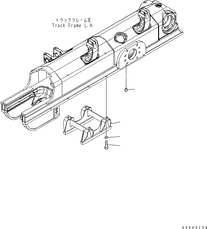 Схема запчастей Komatsu D85PX-15E0 - ЗАЩИТА КАТКОВ (MINI) (ЛЕВ.)(№-) ХОДОВАЯ