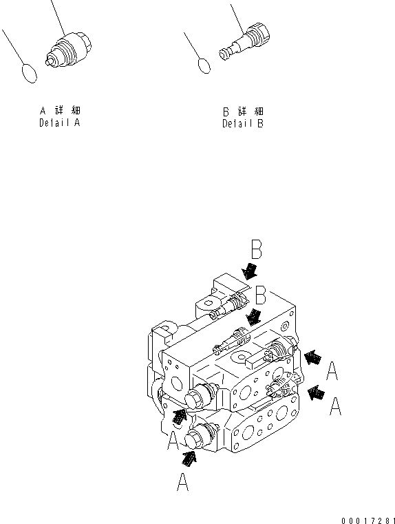 Схема запчастей Komatsu D85PX-15E0 - УПРАВЛЯЮЩ. КЛАПАН (5-СЕКЦИОНН.) (9/9)(№-) ОСНОВН. КОМПОНЕНТЫ И РЕМКОМПЛЕКТЫ