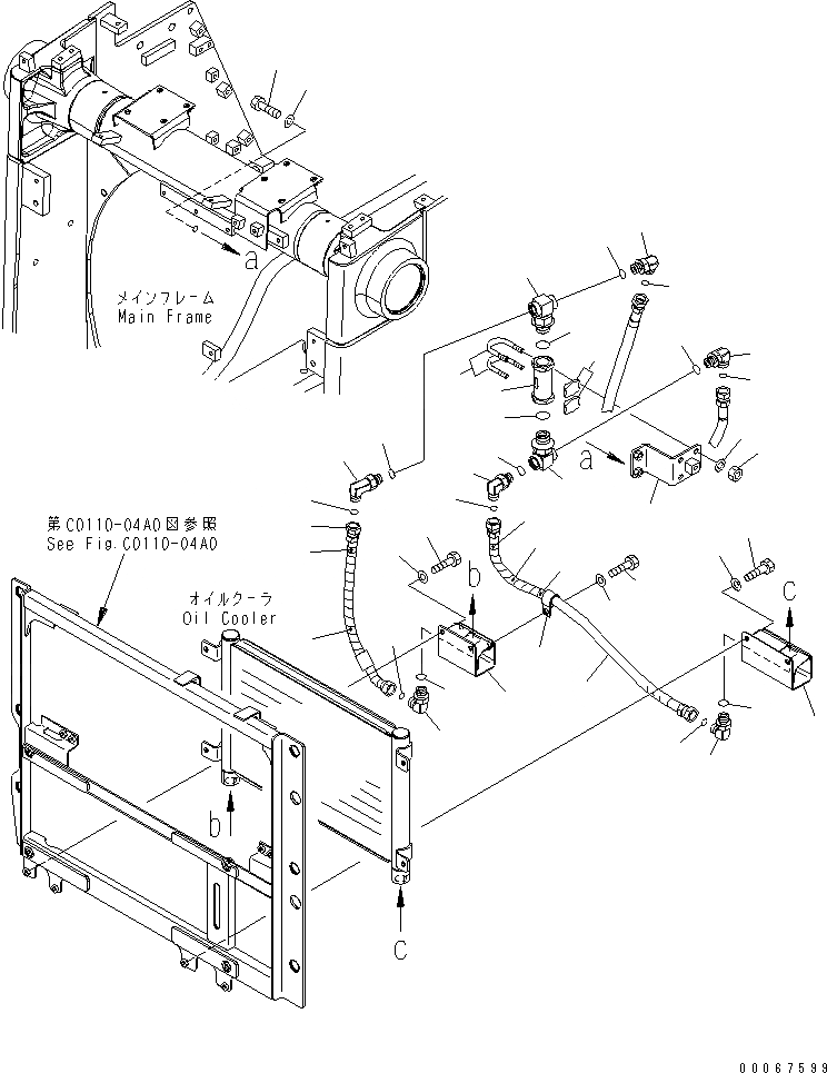 Схема запчастей Komatsu D85PX-15R - МАСЛООХЛАДИТЕЛЬ BYPASS КЛАПАН(№-) СИСТЕМА ОХЛАЖДЕНИЯ