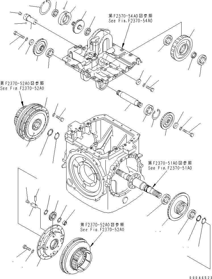 Схема запчастей Komatsu D85PX-15R - H.S.S (ПРИВОД И ВАЛ)(№-) СИЛОВАЯ ПЕРЕДАЧА И КОНЕЧНАЯ ПЕРЕДАЧА
