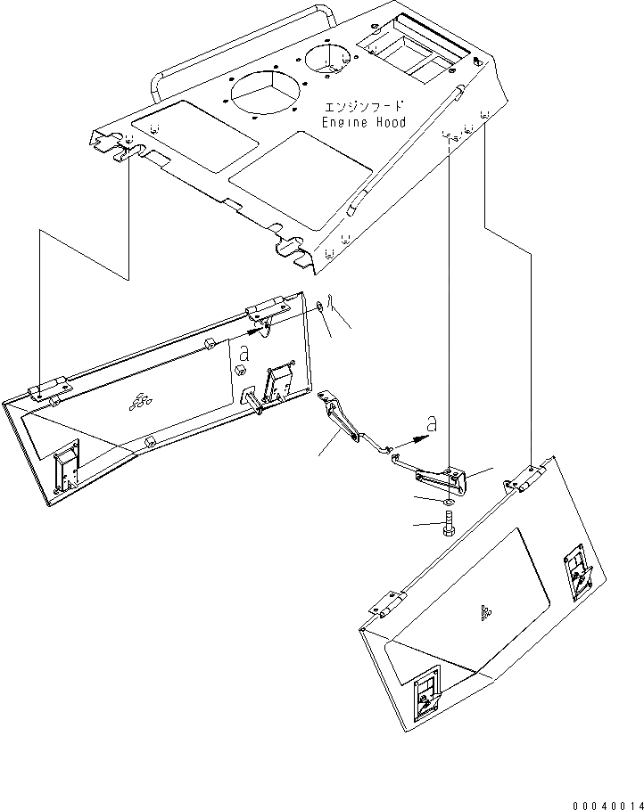 Схема запчастей Komatsu D85PX-15R - ДВИГАТЕЛЬ НИЖН. COVER(№-) ЧАСТИ КОРПУСА