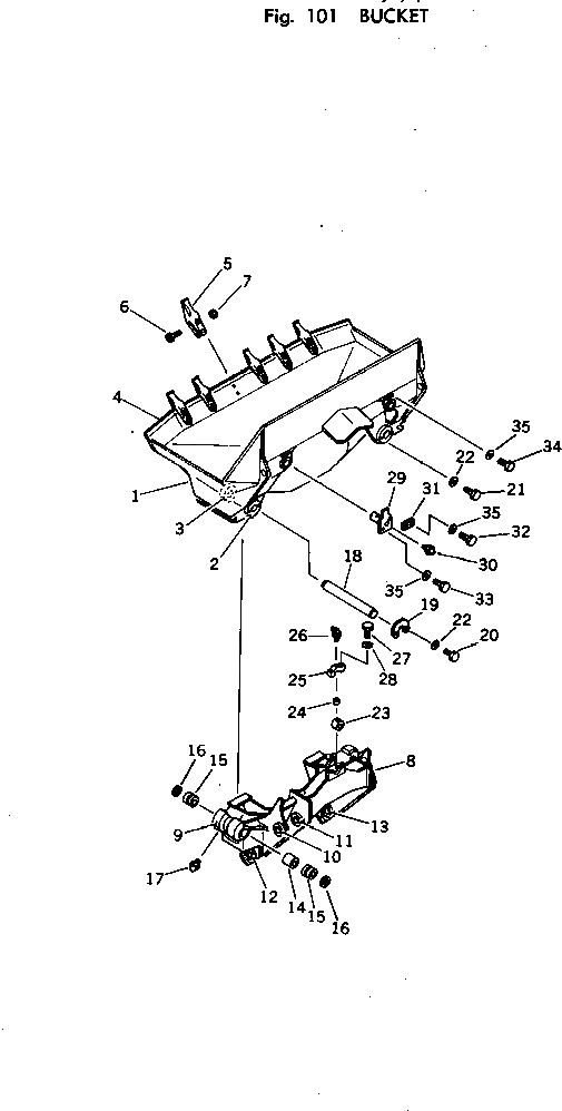 Схема запчастей Komatsu DBB041-1 - КОВШ КОВШ С 2-СТОРОНН. РАЗГРУЗКОЙ