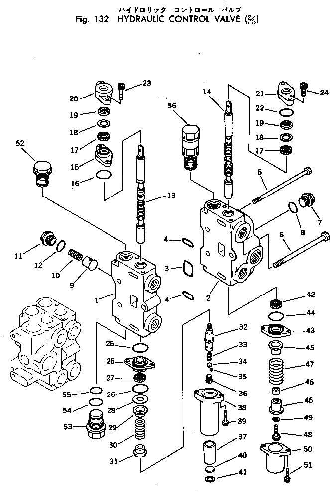 Схема запчастей Komatsu DBD041-1 - ГИДРАВЛ УПРАВЛЯЮЩ. КЛАПАН (/)  РАЗГРУЗКА КОВШ