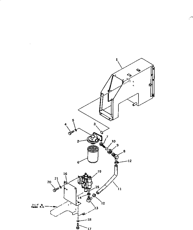 Схема запчастей Komatsu DDM020-5L - ГИДР. БАК. AND ФИЛЬТР. (ДЛЯ TОБОД КОЛЕСАMING DOZER) (ДЛЯ РОССИЯ)(№9-) УПРАВЛ-Е РАБОЧИМ ОБОРУДОВАНИЕМ