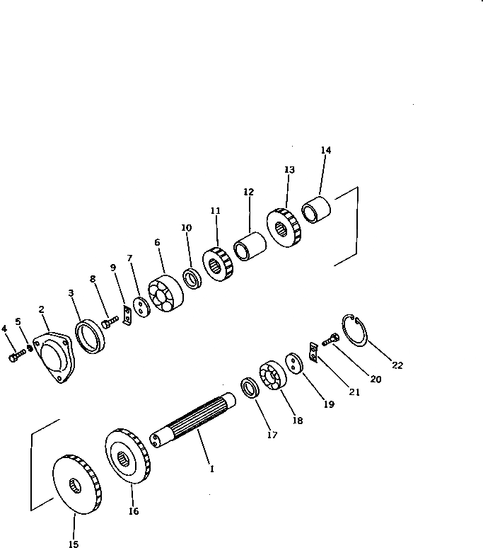 Схема запчастей Komatsu DDM020-5K-AC - ТРАНСМИССИЯ (/) (INTERMEDIATE ВАЛ И ПРИВОД)         (ДЛЯ TОБОД КОЛЕСАMING DOZER) ОСНОВН. МУФТА¤ТРАНСМИССИЯ¤ РУЛЕВ. УПРАВЛЕНИЕ И КОНЕЧНАЯ ПЕРЕДАЧА