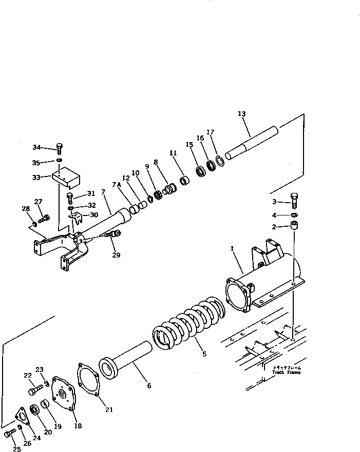 Схема запчастей Komatsu DDM020-5K-AC - ПРУЖИНА (ДЛЯ TОБОД КОЛЕСАMING DOZER) ГУСЕНИЦЫ
