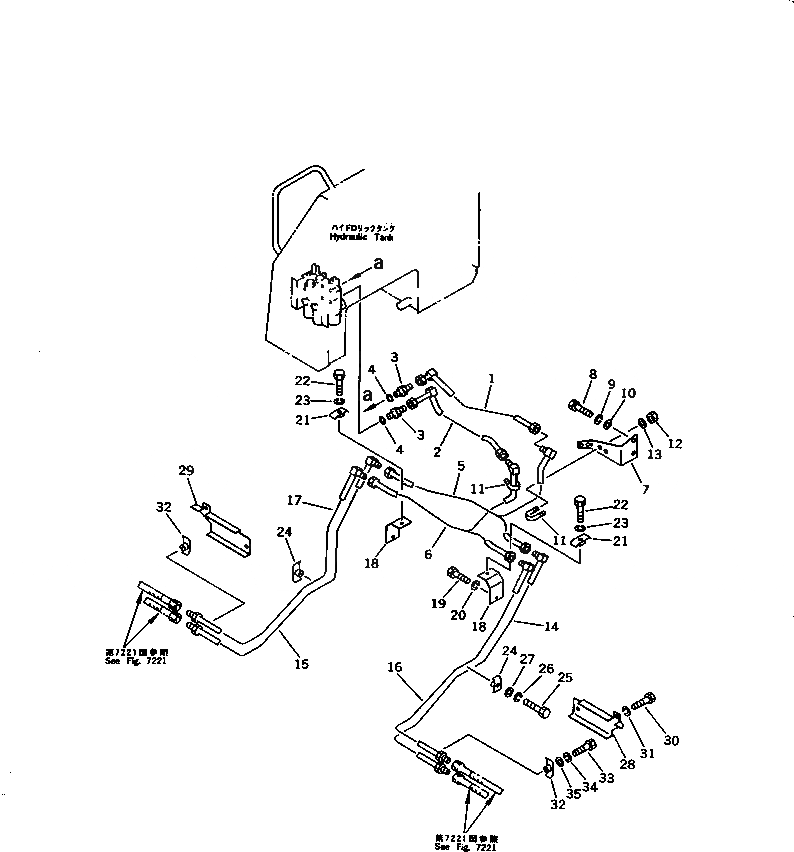 Схема запчастей Komatsu DDM020-5K-AC - ГИДРОЛИНИЯ (ЦИЛИНДР ПЕРЕКОСА ЛИНИЯ) (ШАССИ)       (ДЛЯ TОБОД КОЛЕСАMING DOZER) УПРАВЛ-Е РАБОЧИМ ОБОРУДОВАНИЕМ