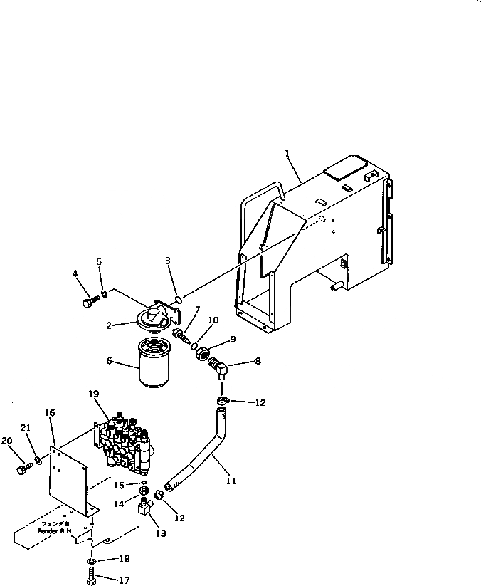 Схема запчастей Komatsu DNH020-6L-AT - ГИДР. БАК. AND ФИЛЬТР. (ДЛЯ -POINT СЦЕПКА) УПРАВЛ-Е РАБОЧИМ ОБОРУДОВАНИЕМ