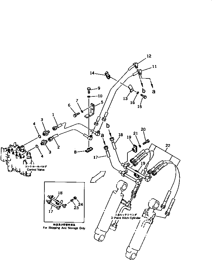 Схема запчастей Komatsu DNH020-6L-AC - ГИДРОЛИНИЯ (-POINT СЦЕПКА ЛИНИЯ ЦИЛИНДРА)(ДЛЯ -POINT СЦЕПКА) УПРАВЛ-Е РАБОЧИМ ОБОРУДОВАНИЕМ