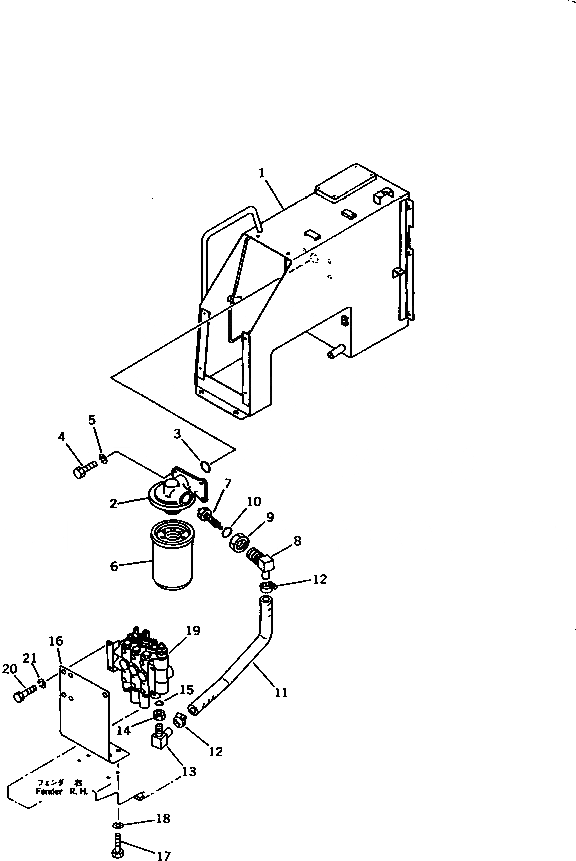 Схема запчастей Komatsu DNH020-6L-LC - ГИДР. БАК. AND ФИЛЬТР. (ДЛЯ -POINT СЦЕПКА) УПРАВЛ-Е РАБОЧИМ ОБОРУДОВАНИЕМ