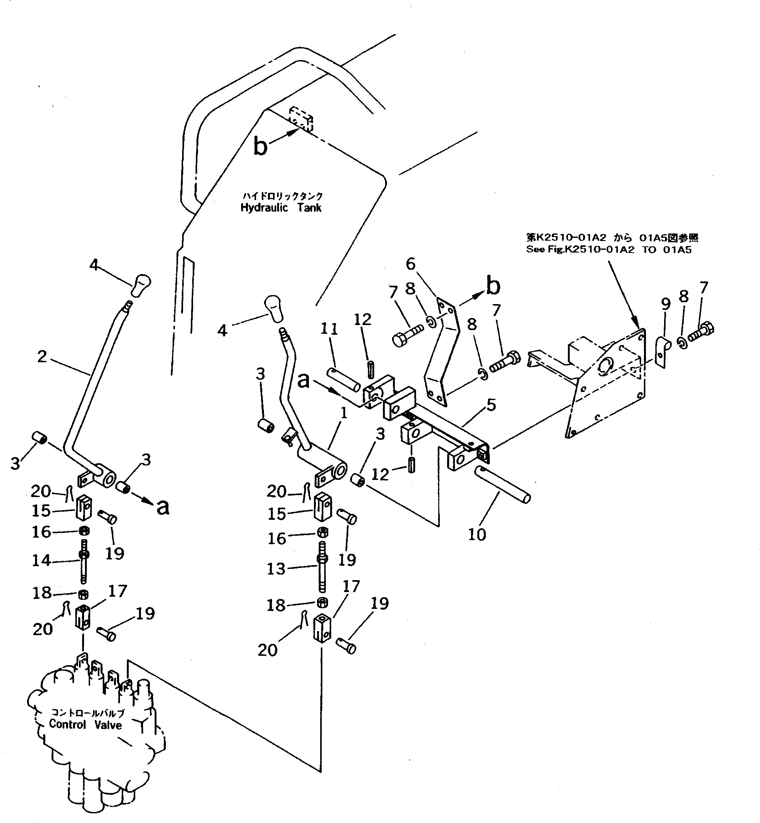 Схема запчастей Komatsu DRT031-2H - РЫЧАГ УПРАВЛЕНИЯ РАБОЧИМ ОБОРУДОВАНИЕМ (/) (ДЛЯ РЫХЛИТЕЛЬ И ПЕРЕДН.     НАВЕСН. ОБОРУД) КАБИНА ОПЕРАТОРА И СИСТЕМА УПРАВЛЕНИЯ