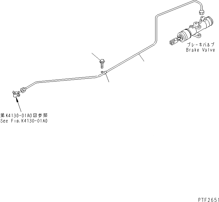 Схема запчастей Komatsu F4EC-1 - ГИДРОЛИНИЯ (ТОРМОЗНОЙ КЛАПАН - КОЛЕСН. ТОРМОЗ) ГИДРАВЛИКА
