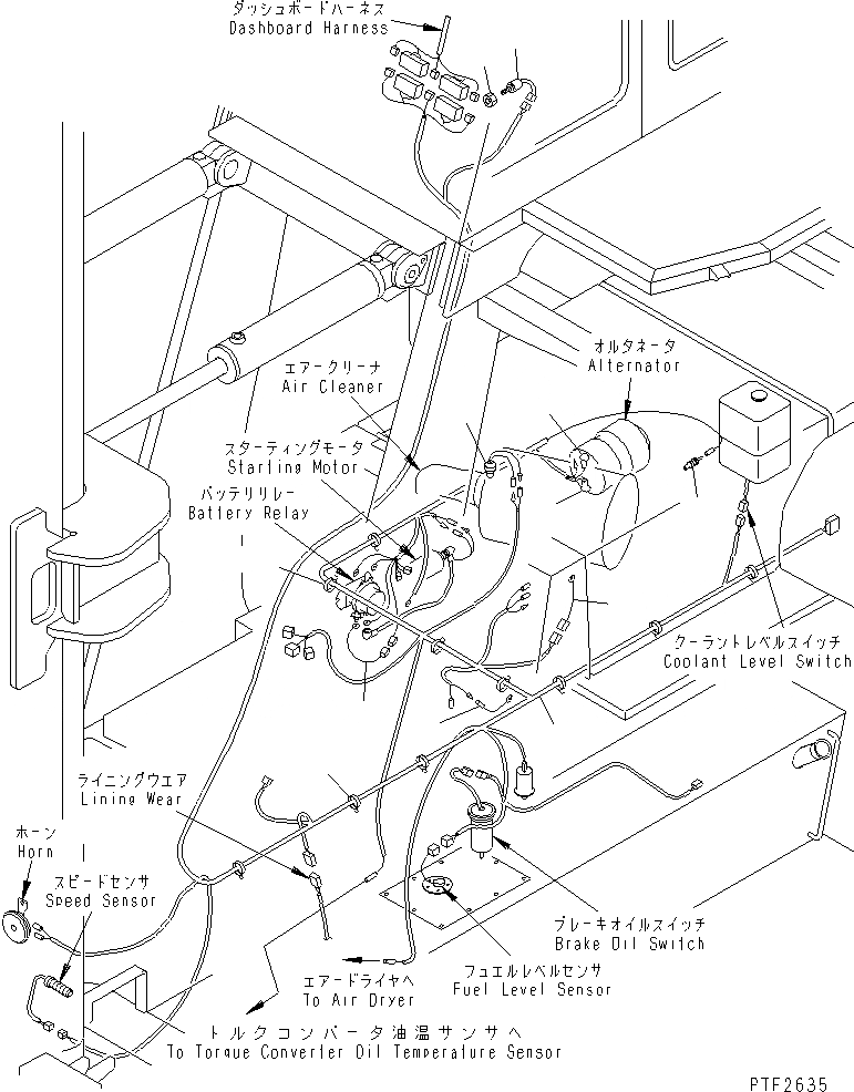 Схема запчастей Komatsu F6EC-1 - ЭЛЕКТРИКА (Э/ПРОВОДКА ДВИГАТЕЛЯ) ЭЛЕКТРИКА