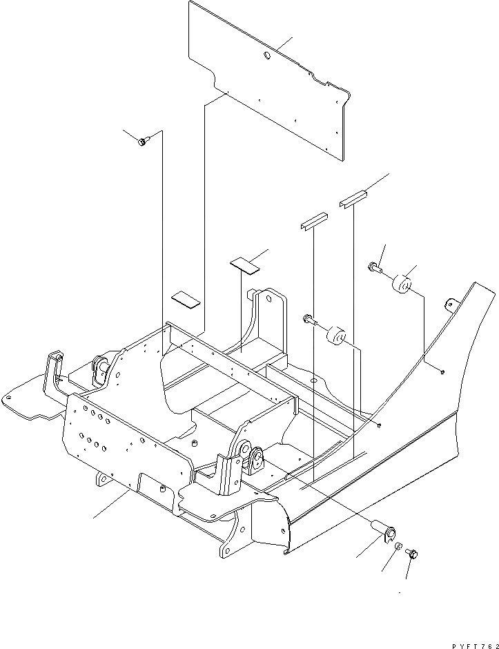 Схема запчастей Komatsu FB09H-14-12 - РАМА РАМА КОМПОНЕНТЫ