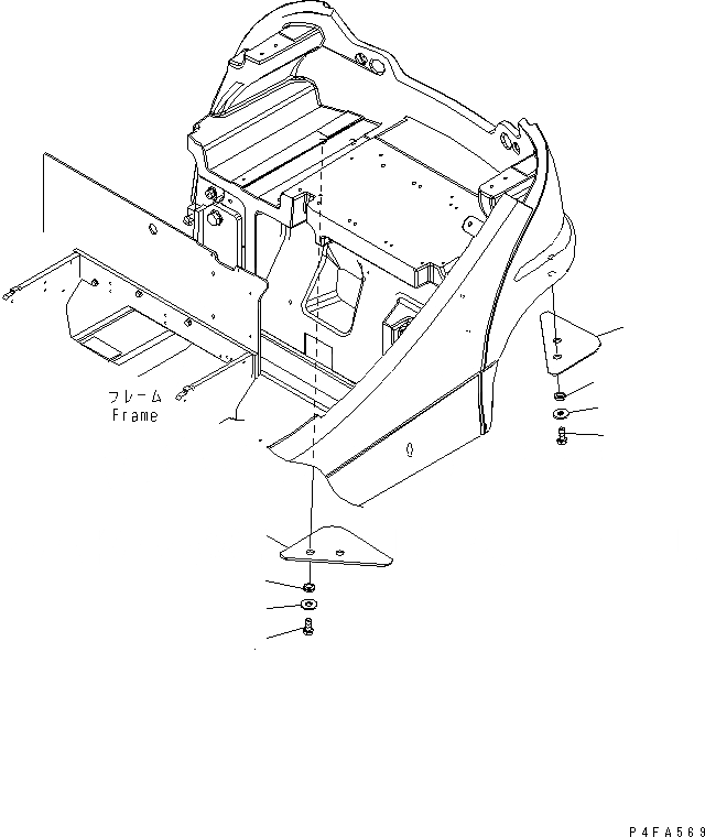 Схема запчастей Komatsu FB09H-18-12-A - БРЫЗГОВИК ПЕРЕДН. И ЗАДН. КОЛЕСА