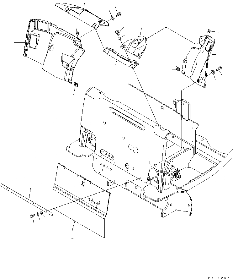 Схема запчастей Komatsu FB09HF-18F-12-A - ПРИБОРНАЯ ПАНЕЛЬ (FISHERY СПЕЦ-Я.) ЧАСТИ КОРПУСА И КАБИНА ОПЕРАТОРА