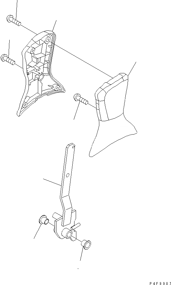 Схема запчастей Komatsu FB09HF-18F-12-A - -НАВЕСН. ОБОРУД РЫЧАГ (ВНУТР. ЧАСТИ) ГИДРАВЛИКА