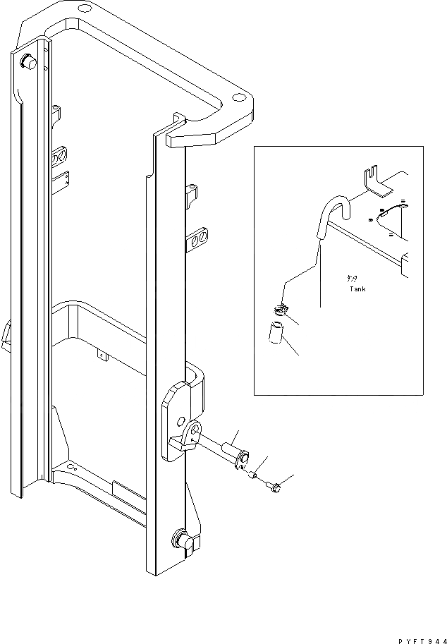 Схема запчастей Komatsu FB09M-13MF-12 - TFV МАЧТА (/) (ЭЛЕМЕНТЫ КРЕПЛЕНИЯ) МАЧТА