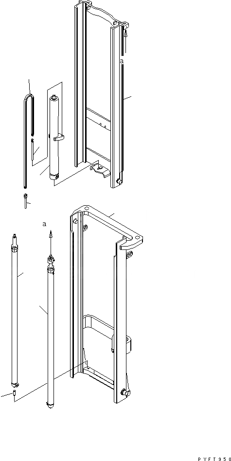 Схема запчастей Komatsu FB09M-13MF-12 - FFV МАЧТА (/) (МАЧТА И ГИДРОЦИЛИНДР ПОДЪЕМА) (.-.M) МАЧТА