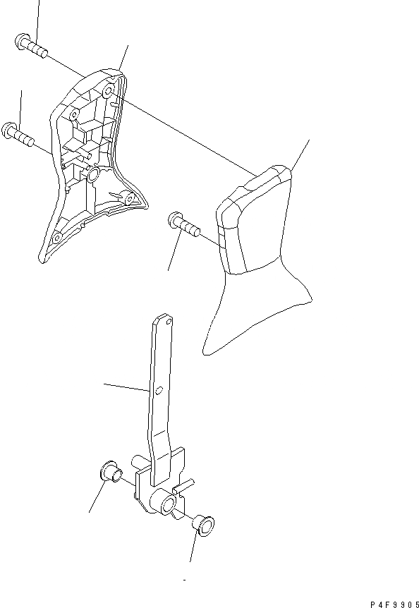 Схема запчастей Komatsu FB09M - -НАВЕСН. ОБОРУД РЫЧАГ (ВНУТР. ЧАСТИ) ГИДРАВЛИКА