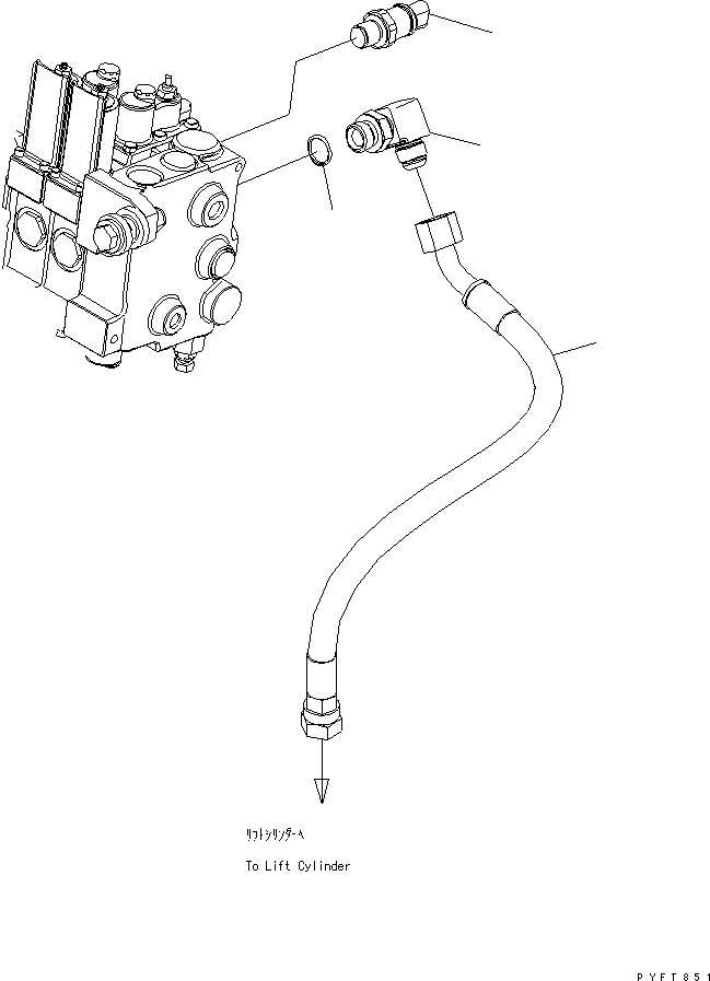 Схема запчастей Komatsu FB09MF-13MF-12-A - ГИДРОЛИНИЯ (УПРАВЛЯЮЩ. КЛАПАН - ГИДРОЦИЛИНДР ПОДЪЕМА) ГИДРАВЛИКА