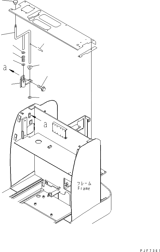Схема запчастей Komatsu FB10 - ЭКСТРЕНН. РЫЧАГ ЧАСТИ КОРПУСА И КАБИНА ОПЕРАТОРА