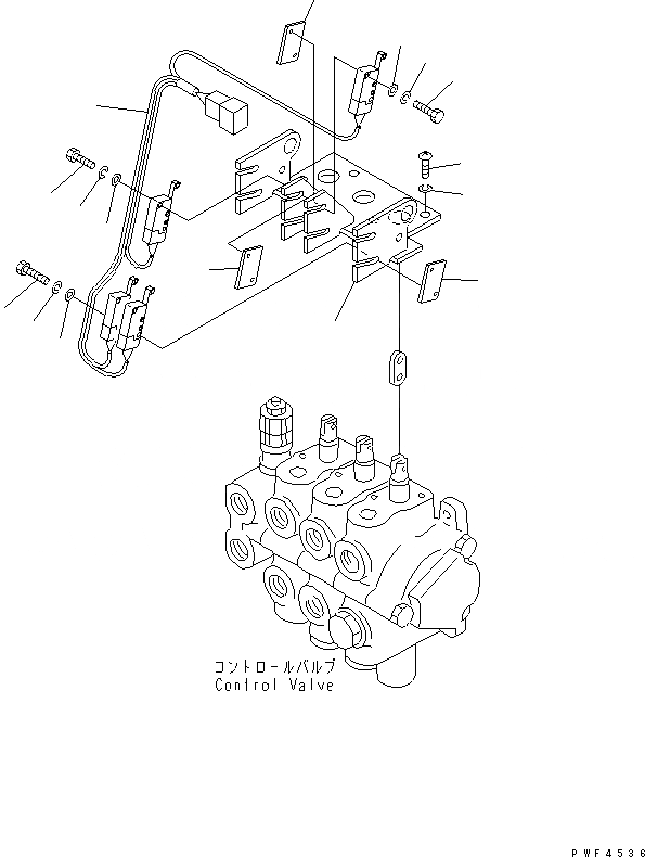 Схема запчастей Komatsu FB10 - ЭЛЕКТРИКА 3-Х СЕКЦИОНН. КОНТРОЛЬН. КЛАПАН РЫЧАГ ПЕРЕКЛЮЧАТЕЛЬ ЭЛЕКТРИКА