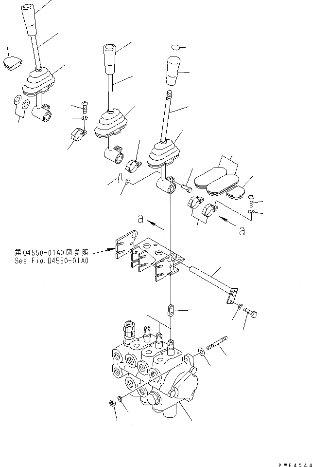 Схема запчастей Komatsu FB10 - 3-Х СЕКЦИОНН. КОНТРОЛЬН. КЛАПАН РЫЧАГ (LTR PATTERN) ГИДРАВЛИКА