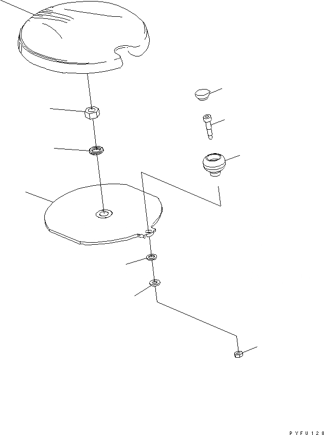 Схема запчастей Komatsu FB10 - РУКОЯТЬ КОНТРОЛЬ ХОДА