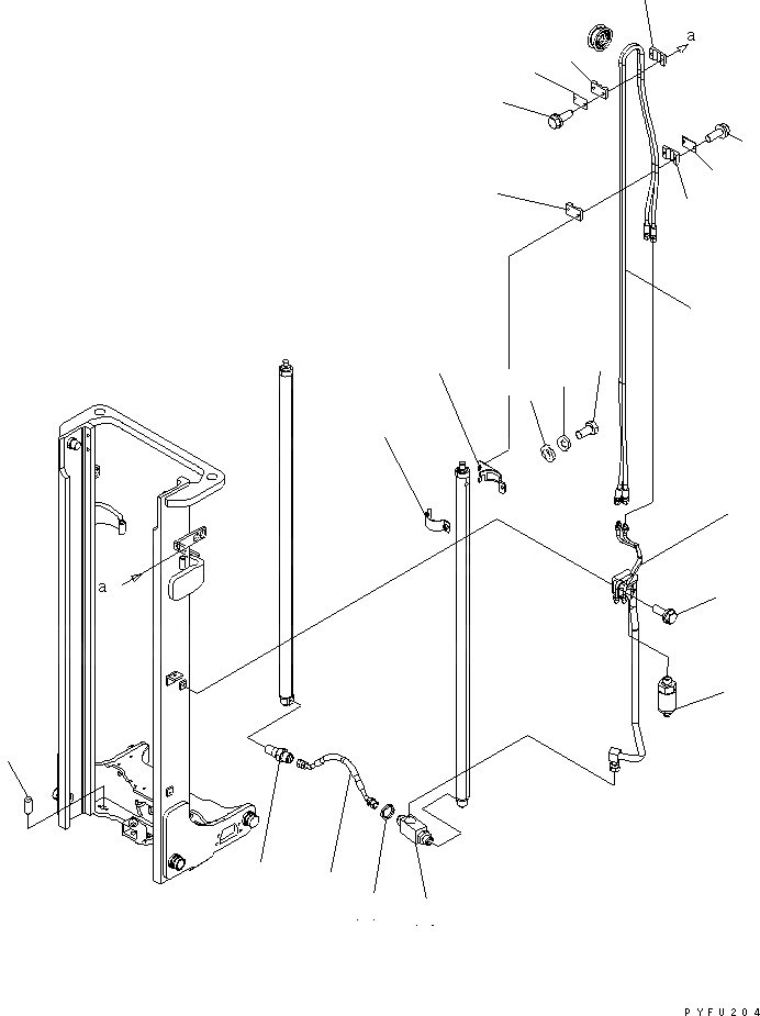 Схема запчастей Komatsu FB10 - МАЧТА (FV МАЧТА¤MM FL ТРУБЫ) (ДЛЯ .M - .7M МАЧТА) (С ХОЛОДН.) (/) МАЧТА
