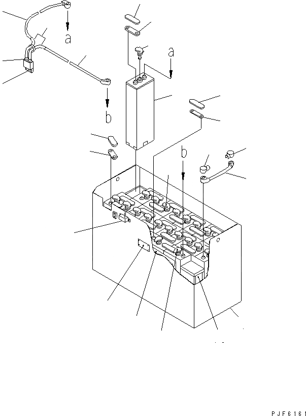 Схема запчастей Komatsu FB10M-3 - АККУМУЛЯТОР (YUASA 8V-AH) ЭЛЕКТРИКА