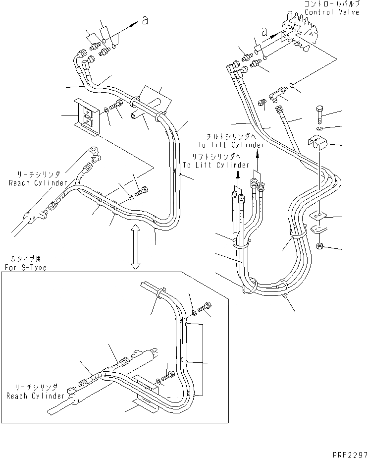 Схема запчастей Komatsu FB10RL - ГИДРОЛИНИЯ (/)(№7-) РАБОЧЕЕ ОБОРУДОВАНИЕ И СИСТЕМА УПРАВЛЕНИЯ