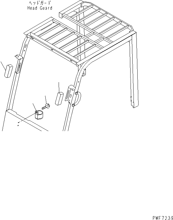 Схема запчастей Komatsu FB15 - ERECTRICAL СИСТЕМА (ПЕРЕДН. WINKER ОСВЕЩЕНИЕ) ЭЛЕКТРИКА