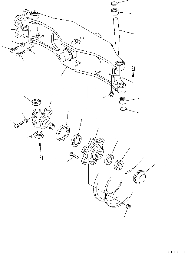 Схема запчастей Komatsu FB15 - РУЛЕВ. УПРАВЛЕНИЕ МОСТ (/) СИСТЕМАУПРАВЛЕНИЯ ПОВОРОТОМ И ЗАДН. МОСТ