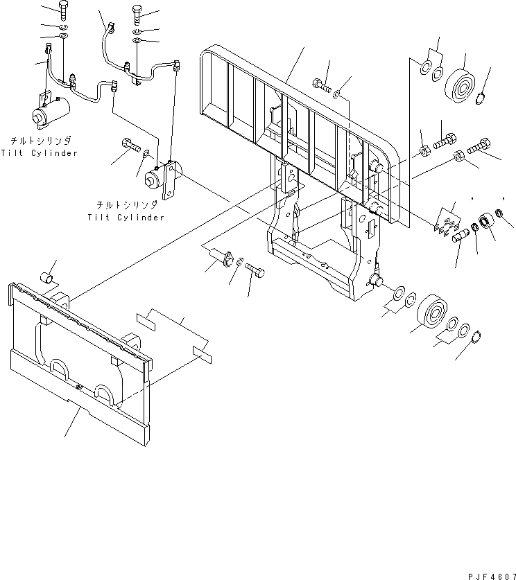 Схема запчастей Komatsu FB15 - СУППОРТ (КРЮК ТИП) ( РОЛИК) (FF МАЧТА FIXATION ТИП) РАБОЧЕЕ ОБОРУДОВАНИЕ