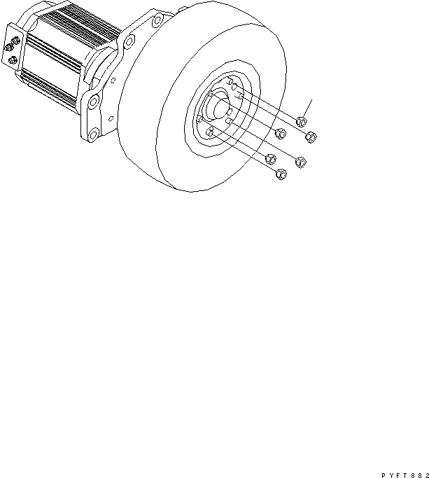 Схема запчастей Komatsu FB15F - ПЕРЕДН. КОЛЕСА ВТУЛКА ГАЙКА ПЕРЕДН. И ЗАДН. КОЛЕСА