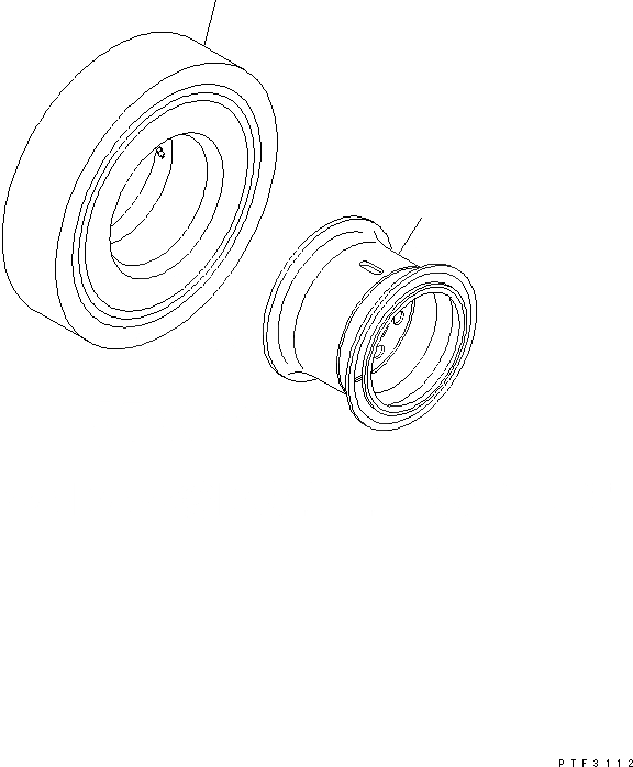 Схема запчастей Komatsu FB15G - ПЕРЕДН. КОЛЕСА (8X7-8) (ELASTIC ПОДУШКИ) (RIB-LUG) ПЕРЕДН. И ЗАДН. КОЛЕСА