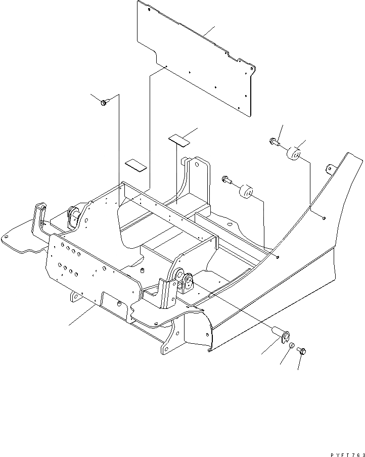 Схема запчастей Komatsu FB15G - РАМА (ДЛЯ EASY OPEN  АККУМУЛЯТОР ACCESS ДВЕРЬ) РАМА КОМПОНЕНТЫ