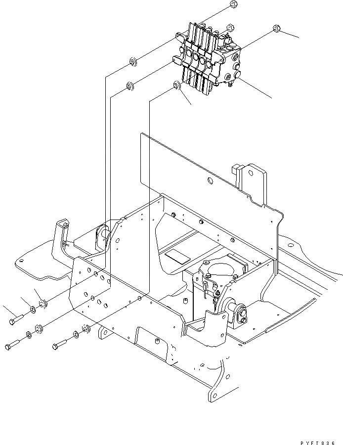 Схема запчастей Komatsu FB15GF - 4-Х СЕКЦИОНН. УПРАВЛЯЮЩ. КЛАПАН И ЭЛЕМЕНТЫ КРЕПЛЕНИЯ (ДЛЯ ПРОПОРЦИОНАЛЬН. СОЛЕНОИДНЫЙ КЛАПАН) (ОЯ-ДВ· Й ѕВТІєЮ ¦ №ЭДі) ГИДРАВЛИКА